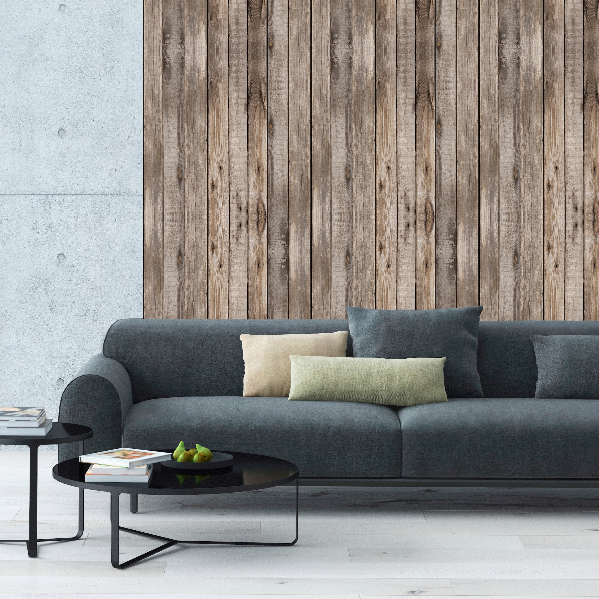 queence Vinyltapete »Fawn« Holz glatt 90x250cm, selbstklebend, kinderleichte Anbringung, , Sticker