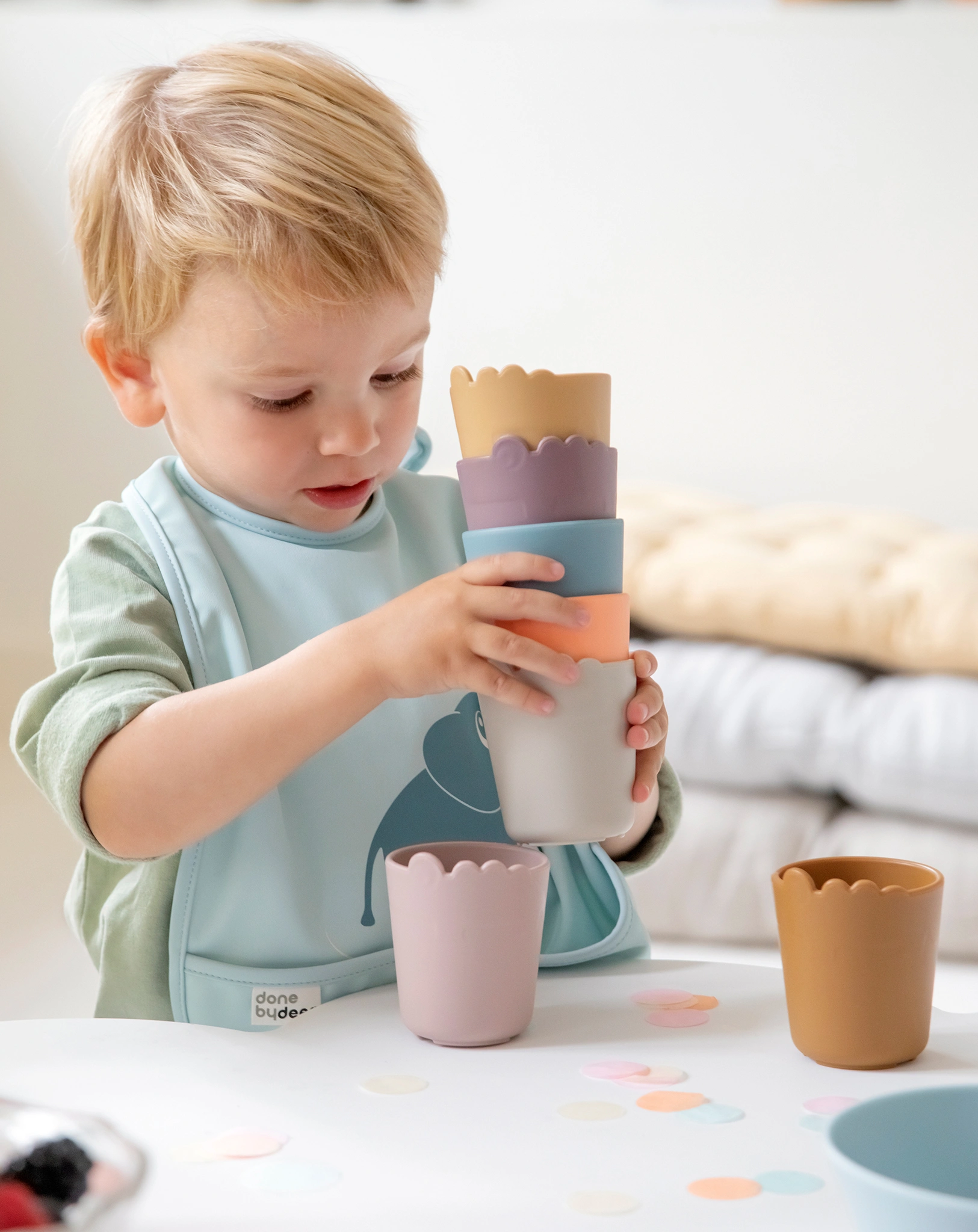 Kunststoff-Becher KIDDISH - CROCO 2er Pack in rosa
