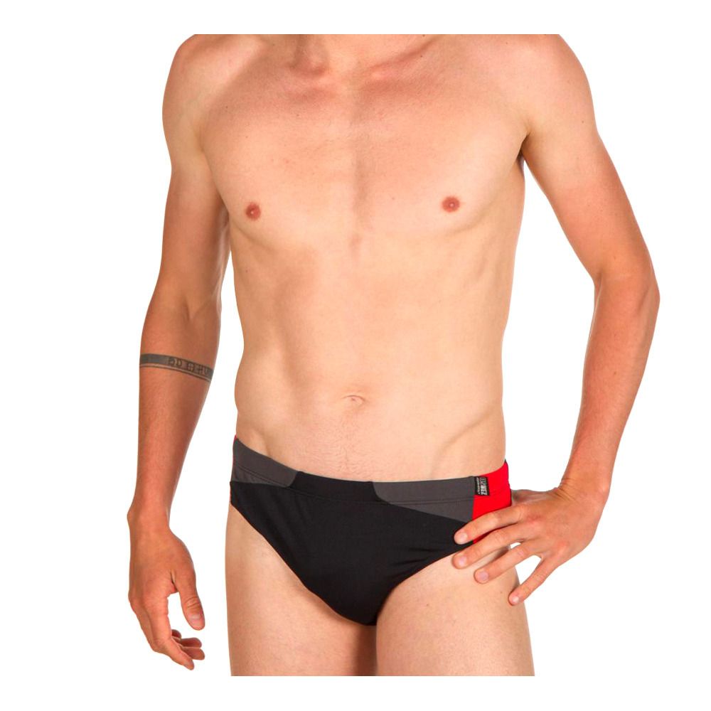 Z3rod SLIP DE BAIN - Slip de bain Homme black/grey/red