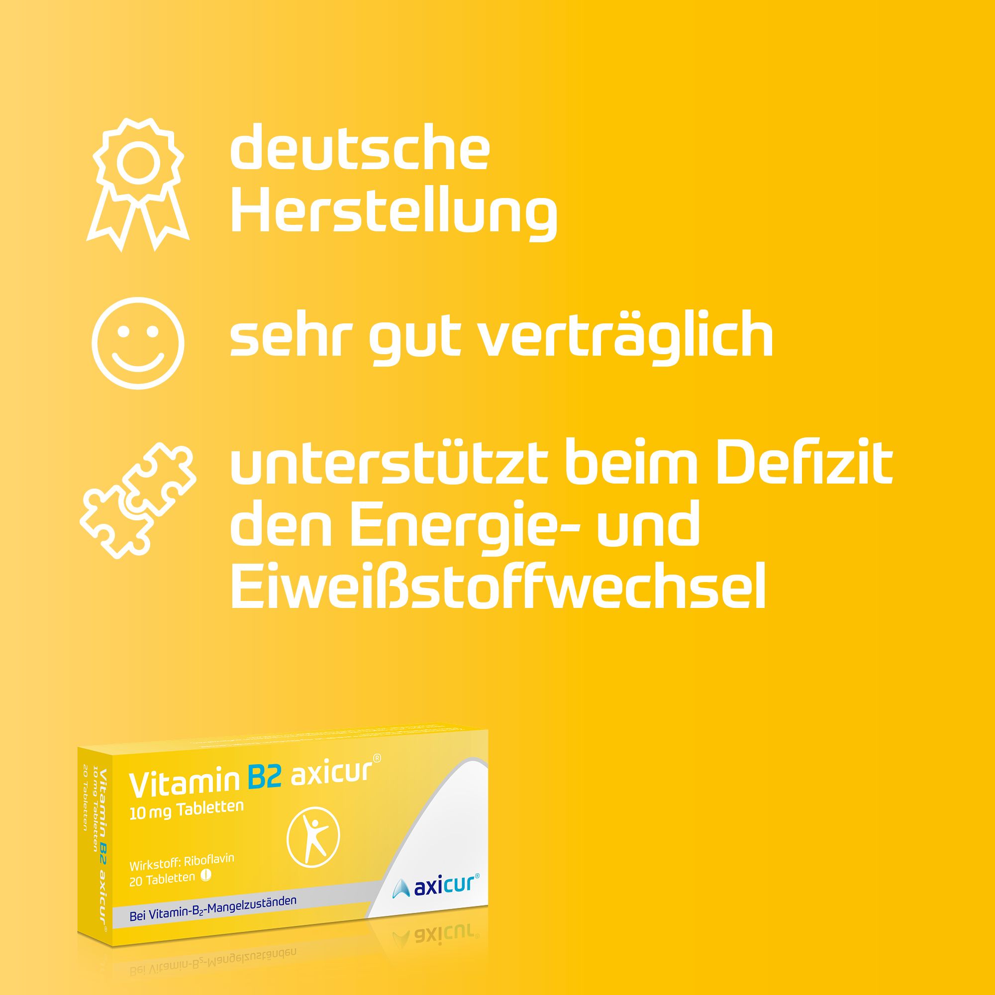 Vitamin B2 axicur® 10 mg
