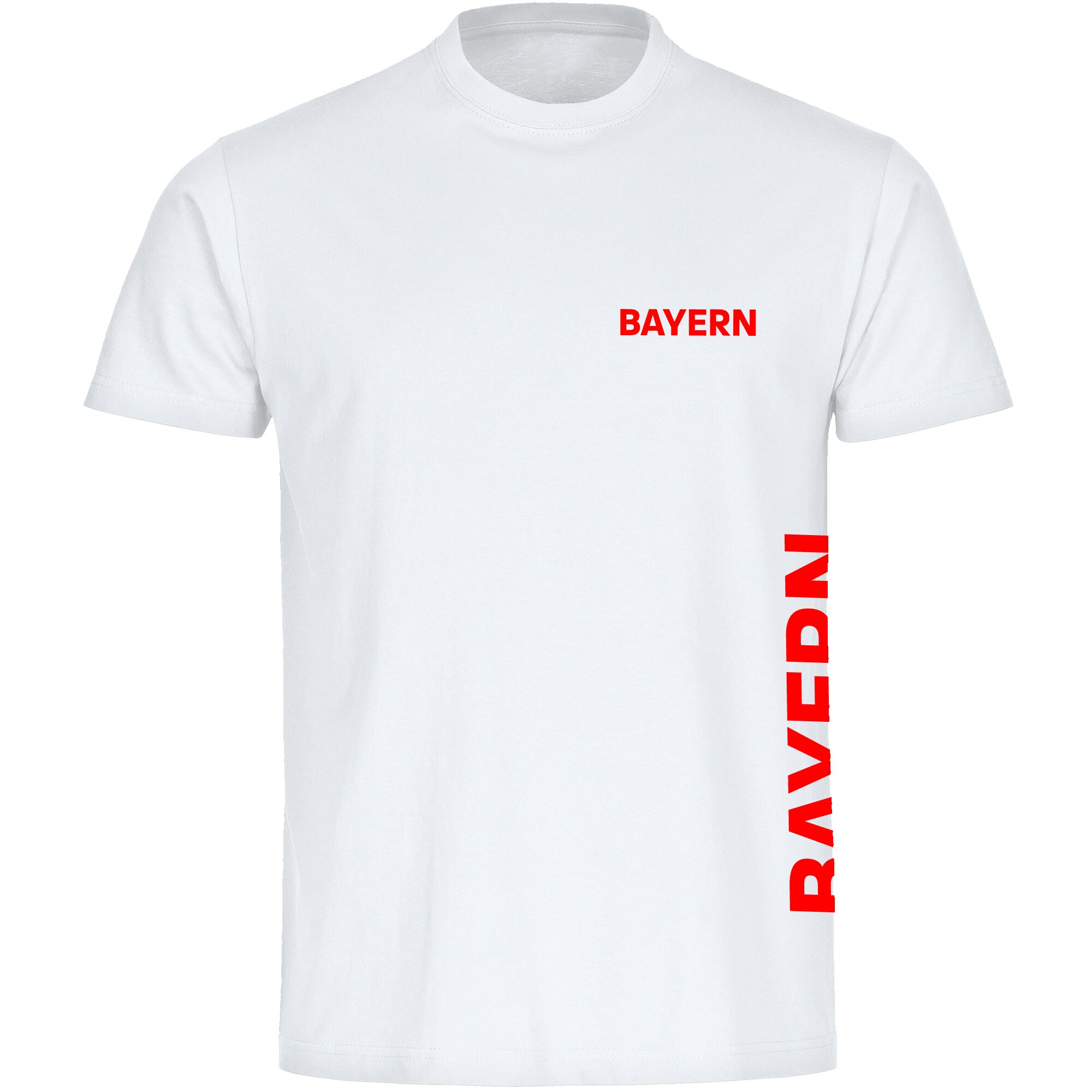 multifanshop® Kinder T-Shirt - Bayern - Brust & Seite - Druck rot