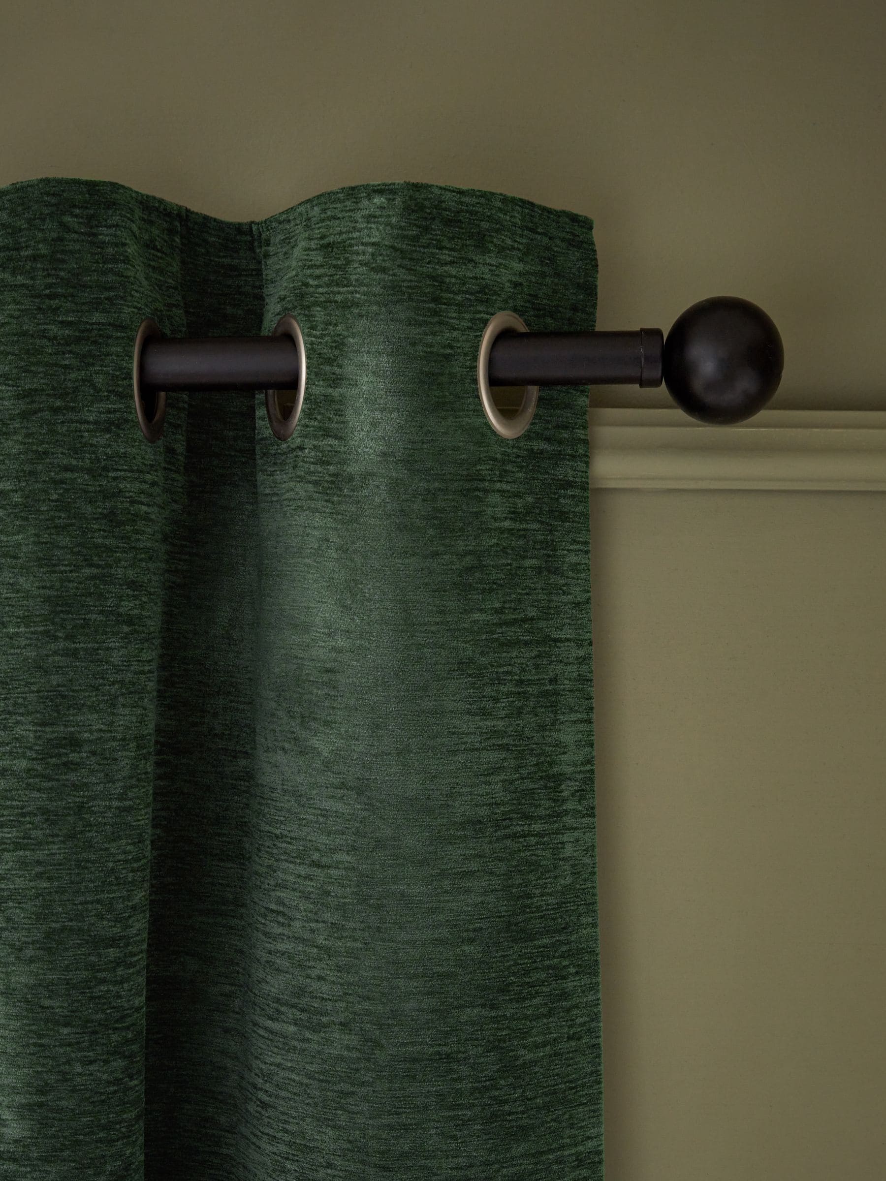 Soft Touch Chenille Eyelet Curtains