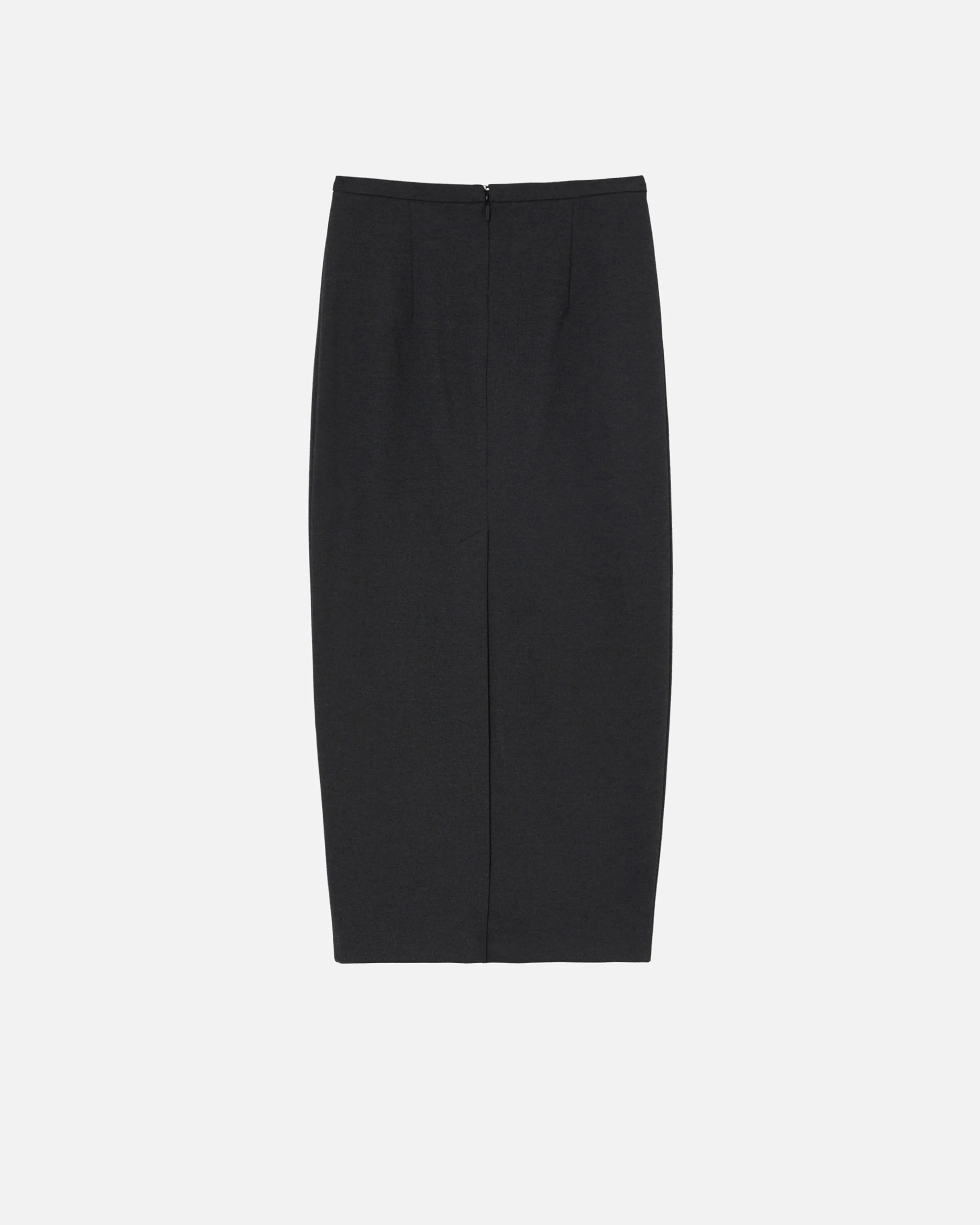 Jupe crayon longue fendue | Gris