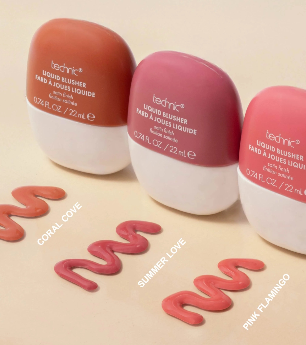 Technic Cosmetics - Blush líquido com acabamento acetinado - Pink Flamingo