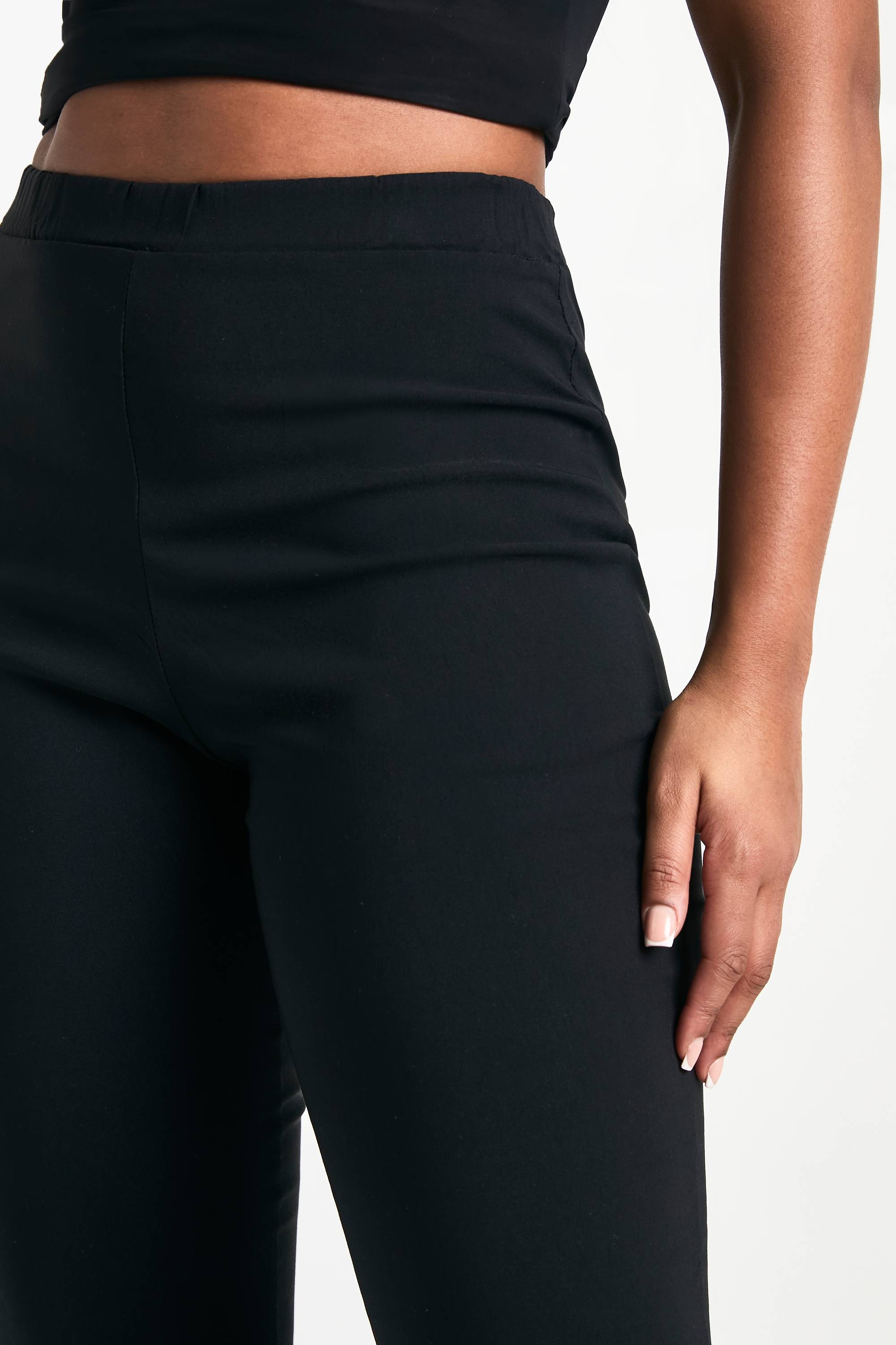 boohoo Pantalon Évasé Taille Haute Stretch