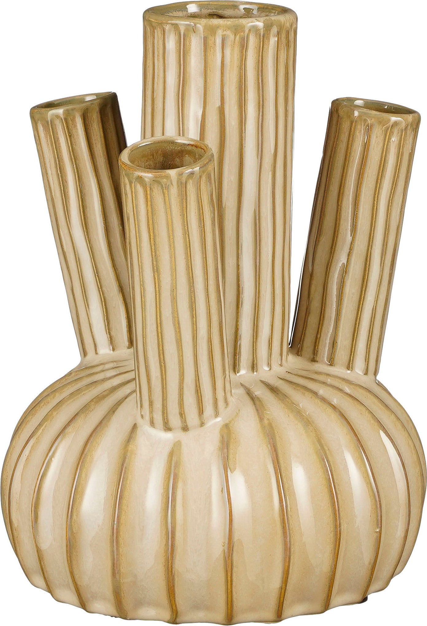 Mica Decorations tulpenvaas Felipe beige D 20 H 27 cm