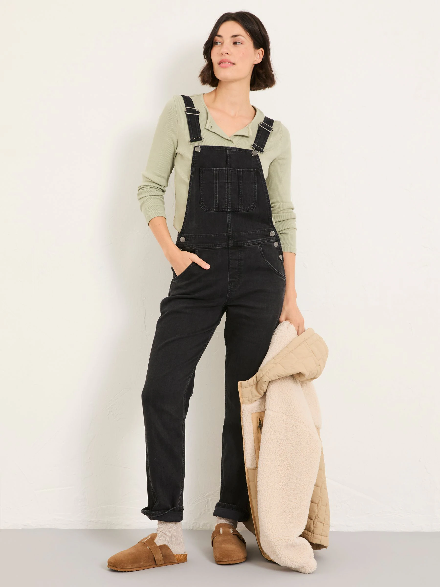 Zwarte wassing - FatFace Dungaree