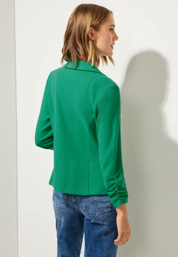 Basic Blazer mit Raffungen - dark cameo green