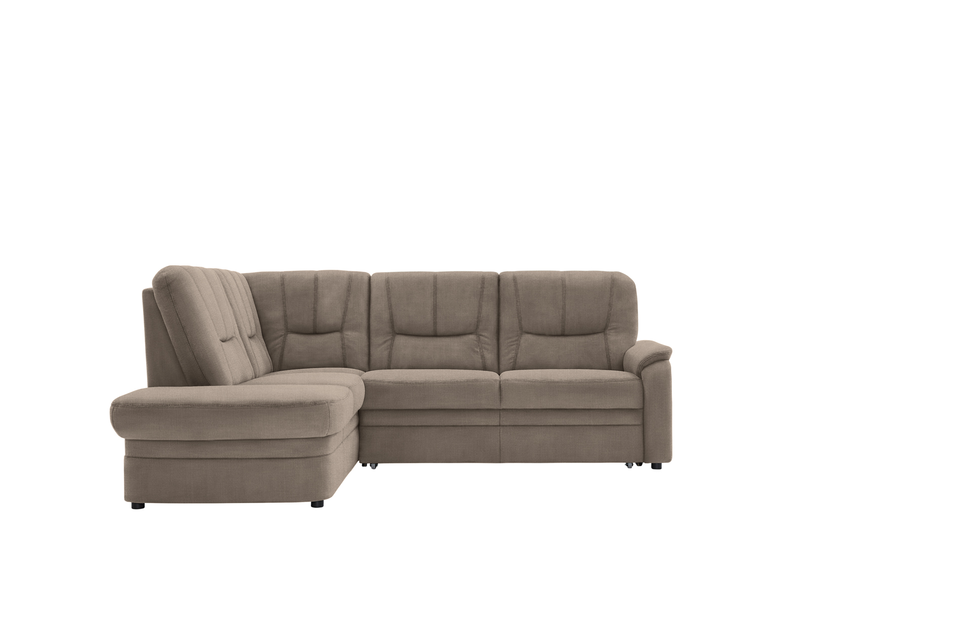 polsterpower Ecksofa - Miro mandel - Basismodell - Ottomane links