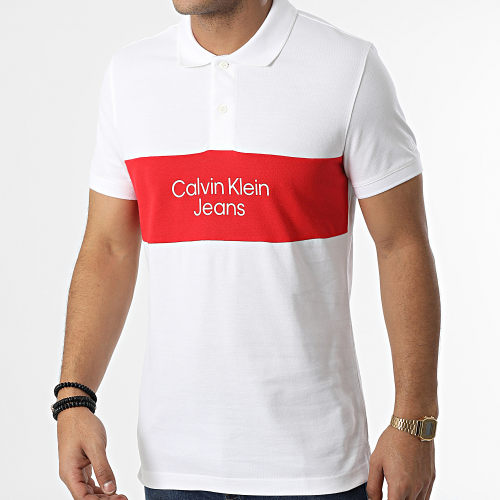 Polo Manches Courtes 2449 Blanc Rouge