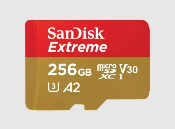 SanDisk Extreme - Flashhukommelseskort (microSDXC til SD adapter inkluderet) - 256 GB - A2 / Video Class V30 / UHS-I U3 / Class10 - microSDXC UHS-I