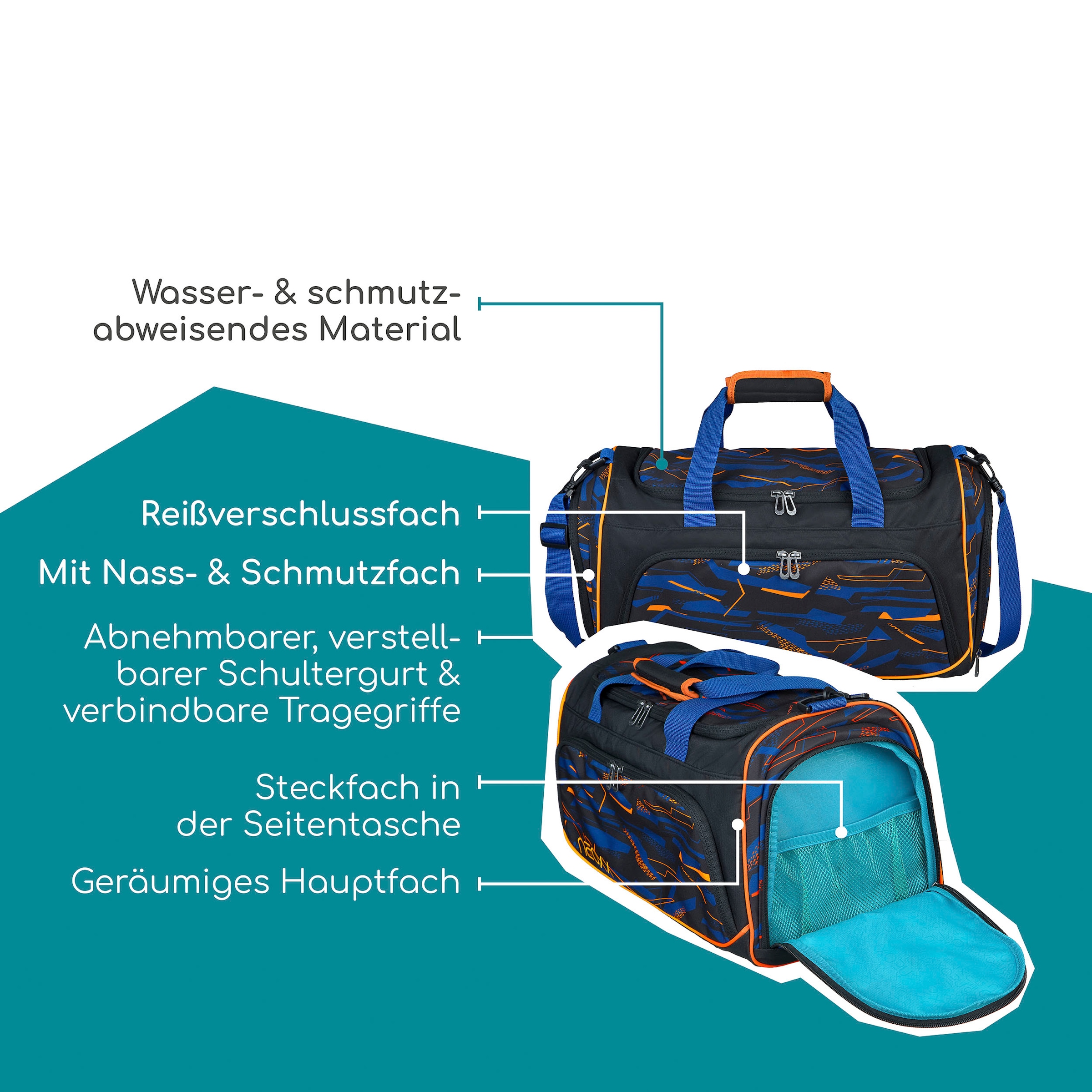 neoxx Sporttasche »Move, Streetlight« teilweise aus recyceltem Material