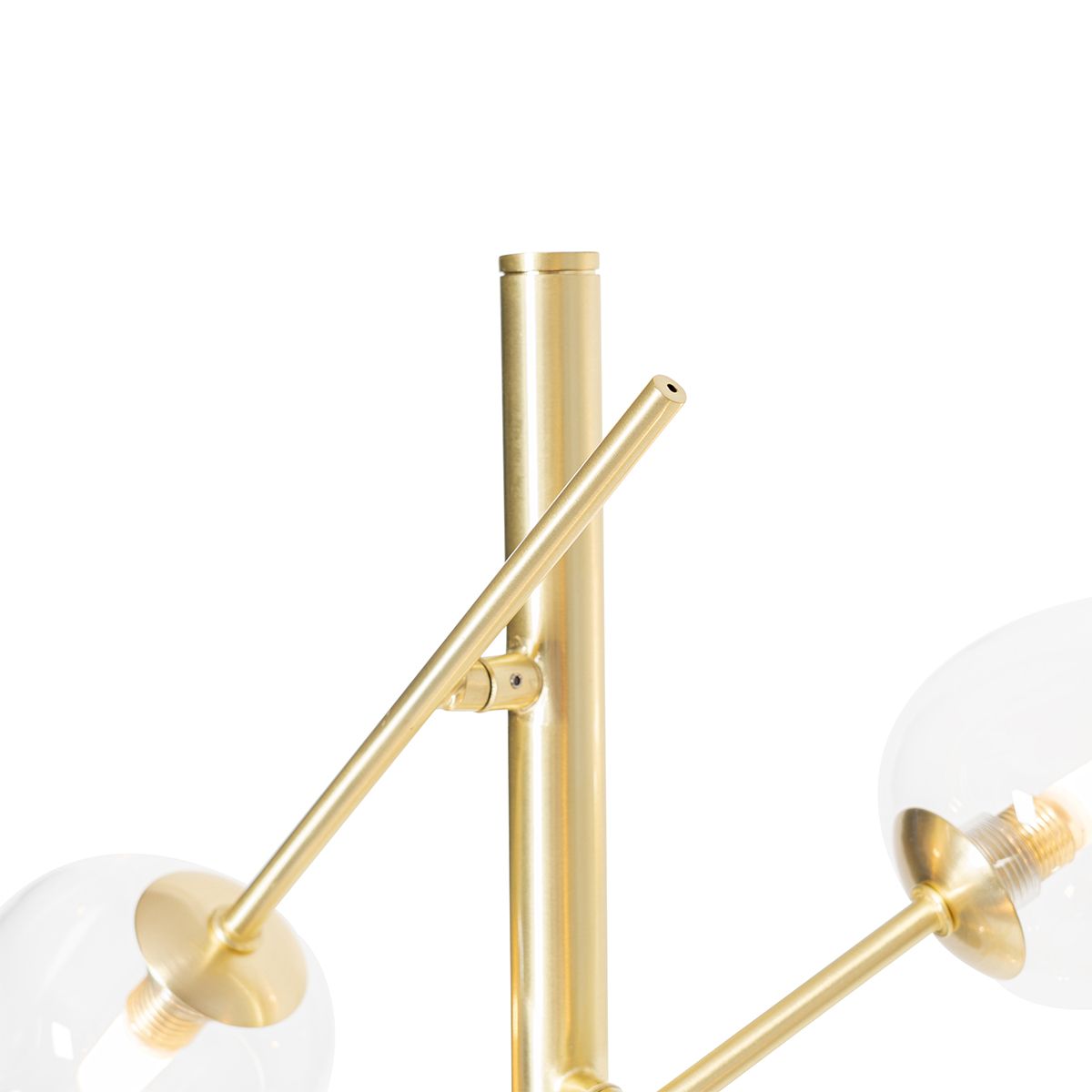 Klassieke vloerlamp goud met glas 5-lichts - Elien