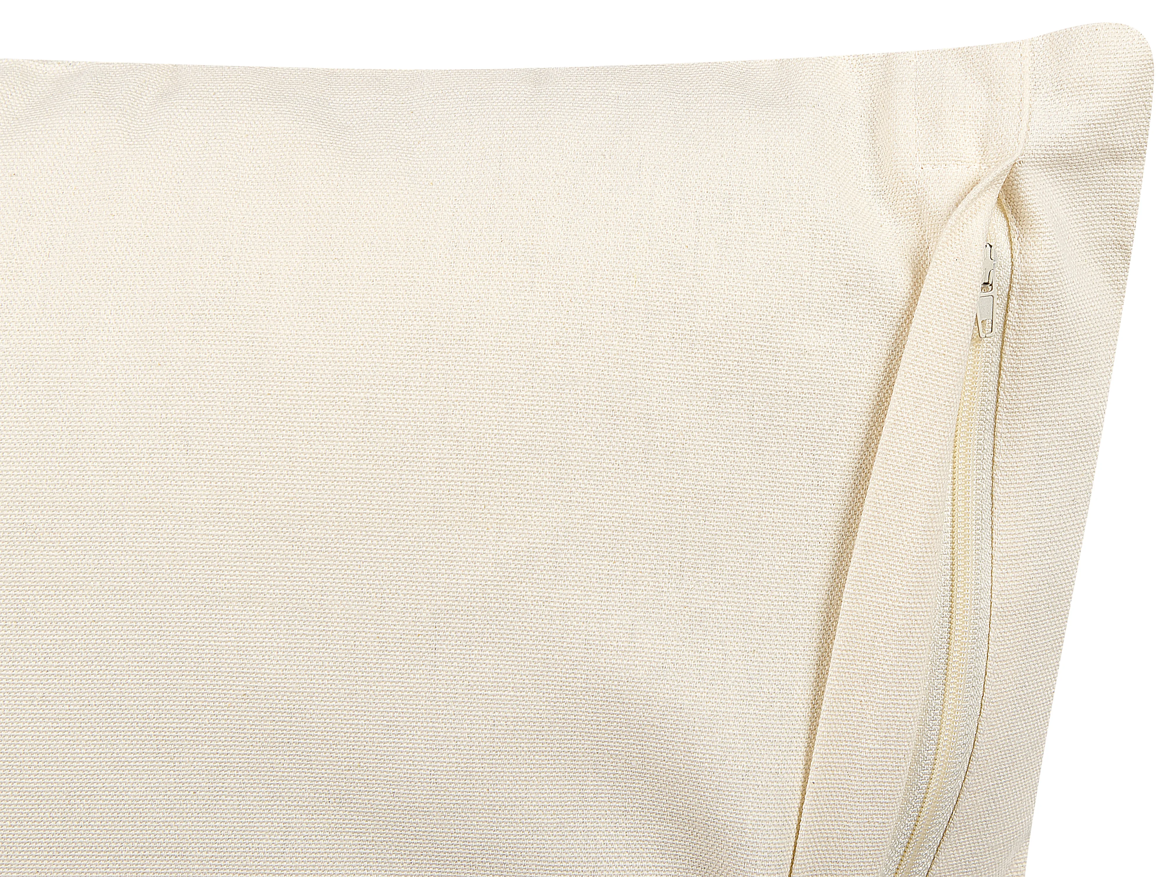 Sierkussen CERCIS Katoen 45 x 45 cm Beige geometrisch patroon