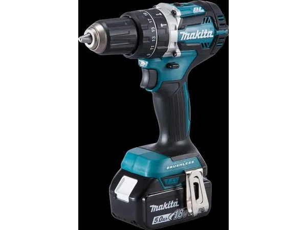Makita DHP484 - Hammerbor/skruemaskine - ledningfri - 2-hastigheders - nøgleløs borepatron 13 mm - 54 N·m - 2 batterier - 18 V