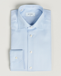 Eton Slim Fit Textured Twill Shirt White