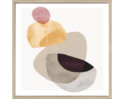 Ingelijste foto Abstracte Vormen IV 53x53 cm