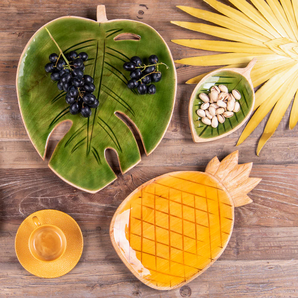 Planche feuille Tropical 20x11,5 cm Table passion