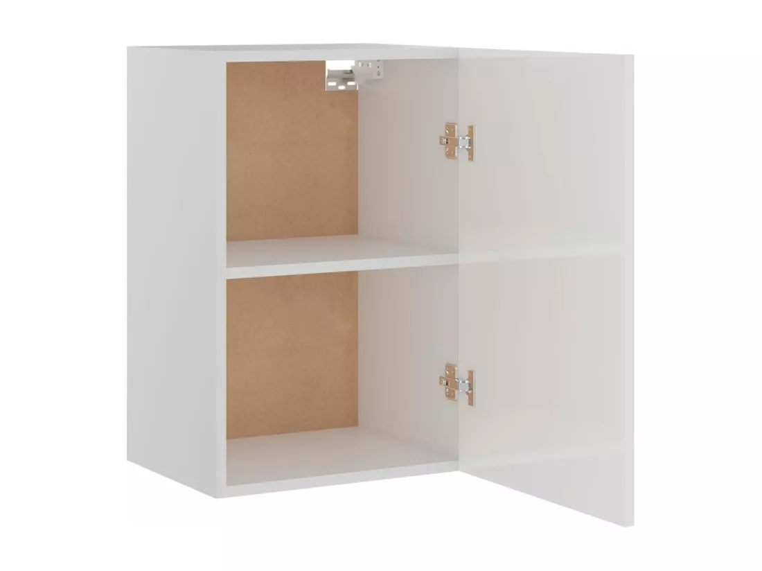 Armoire suspendue Blanc brillant 39,5x31x60cm Bois d'ingénierie