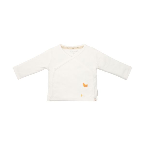 Little Dutch Newborn NOOS Little Farm T-shirt Overslag Lange Mouw - Maat 50 - Off White