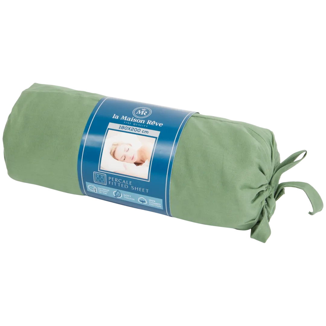 La Maison Rêve percale hoeslaken 180 x 200 cm | diverse varianten