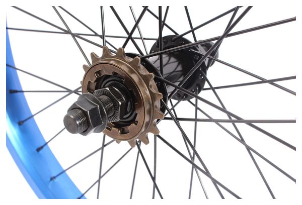 BMX Roue Arriere Bleu 20  14mm KHEbikes