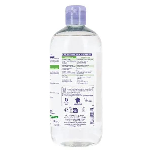 Eau Thermale Jonzac Pure Eau Micellaire Purifiante Bio 500ml