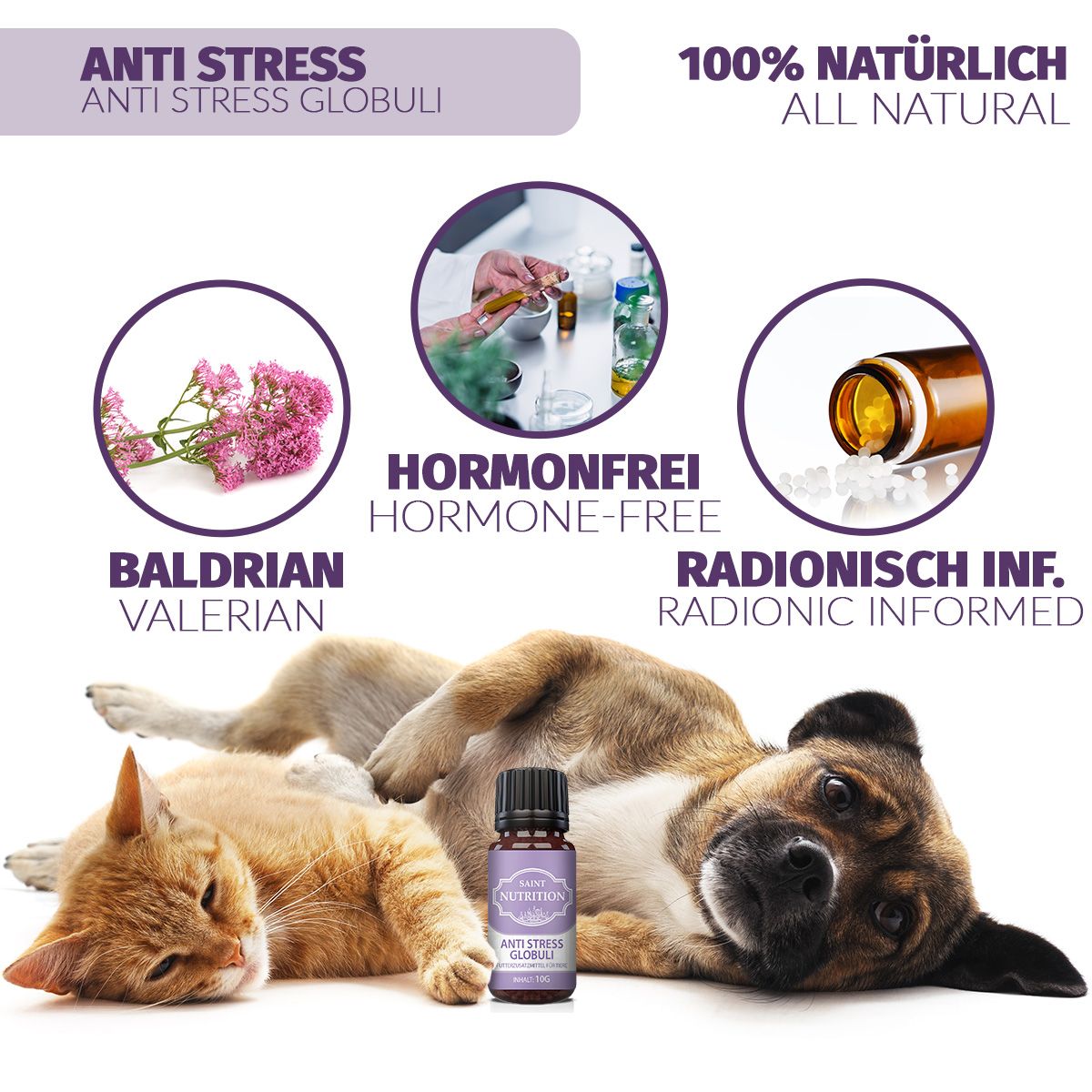 Saint Nutrition® | Anti Stress Kügelchen | für Hunde