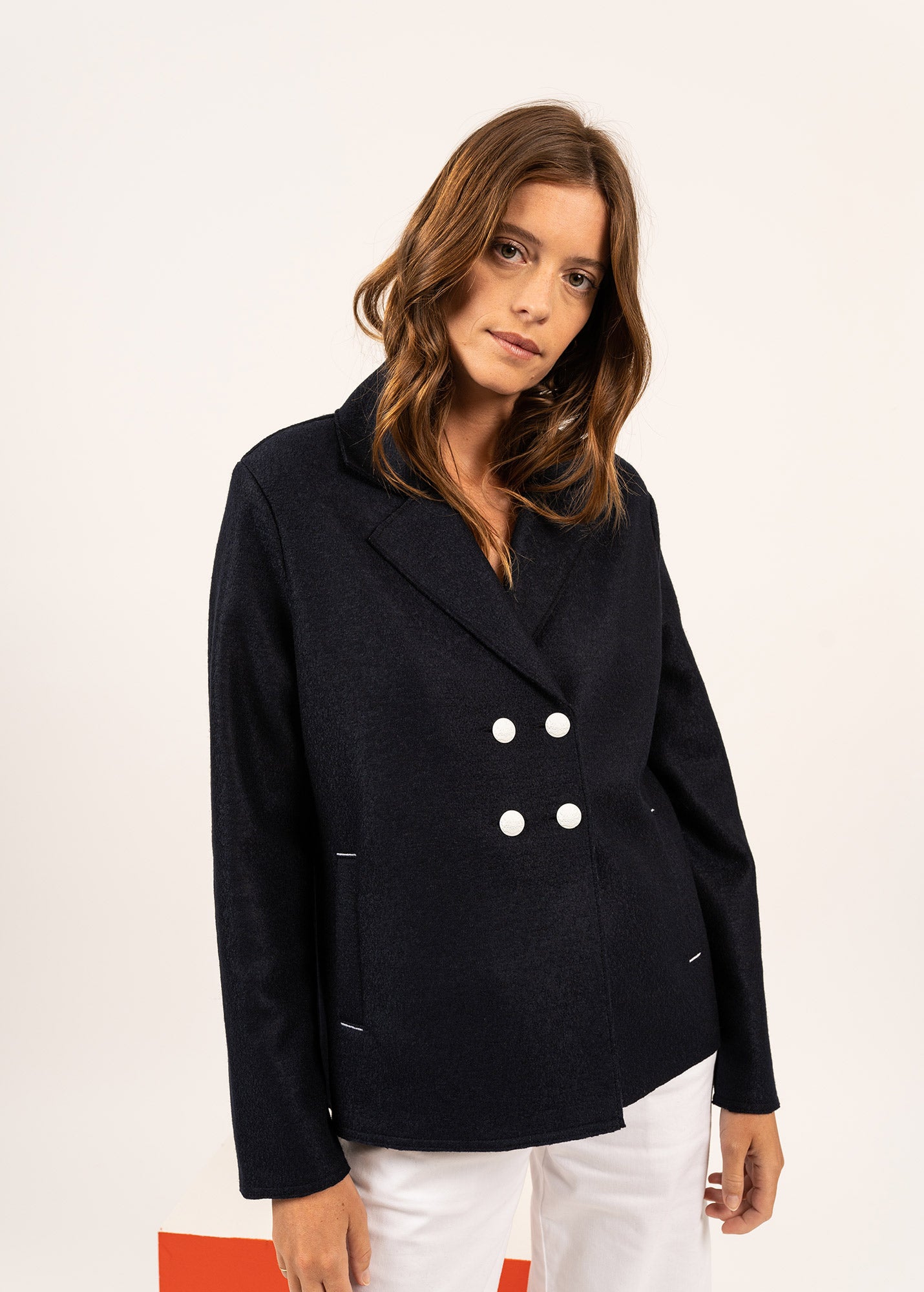 Veste en laine bouillie Cabourg