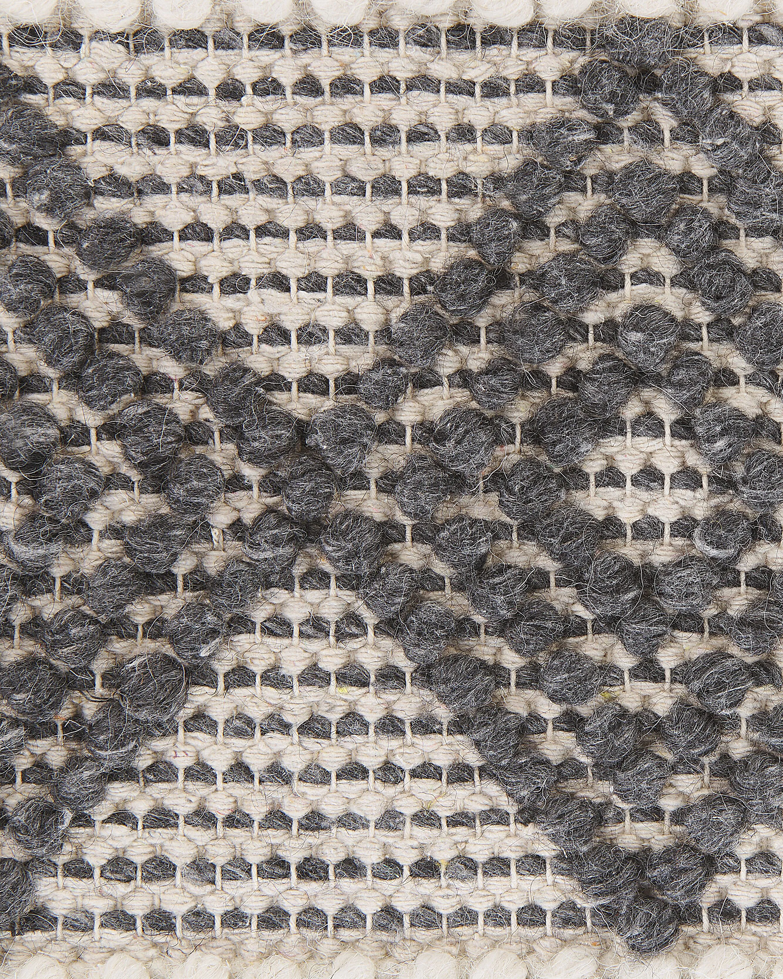 Vloerkleed DAVUTLAR Lichtbeige 160 x 230 cm Wol