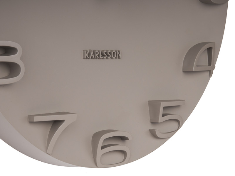 Wall Clock On The Edge KA5311GY Warm grey
