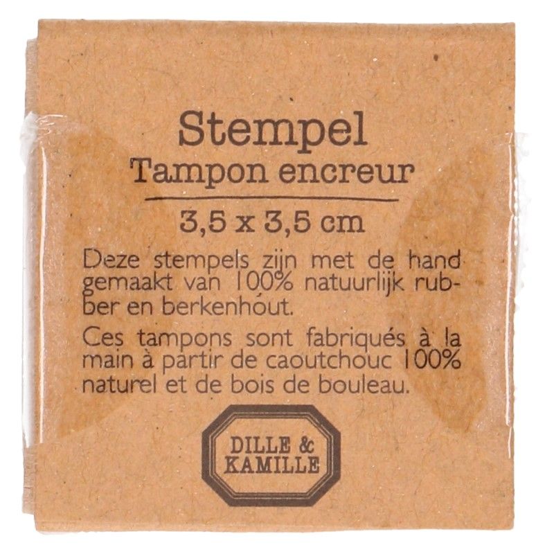 Stempel, berkenhout, libelle, 3,5 x 3,5 cm