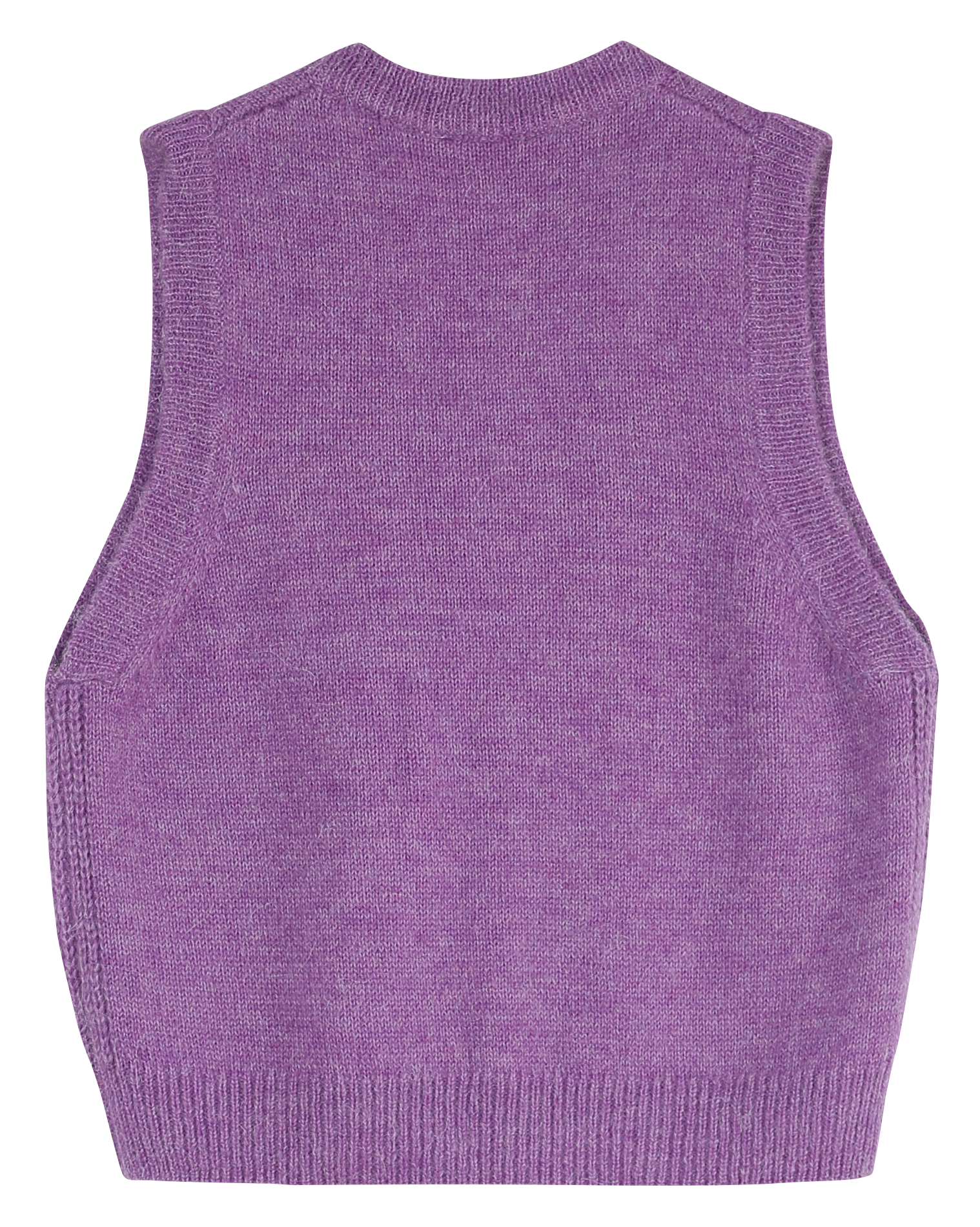 LAND - Pull col V sans manches| Violet