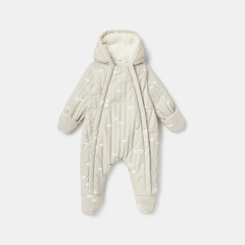 Combinaison-pilote matelassée et doublée beige naissance Absorba Beige