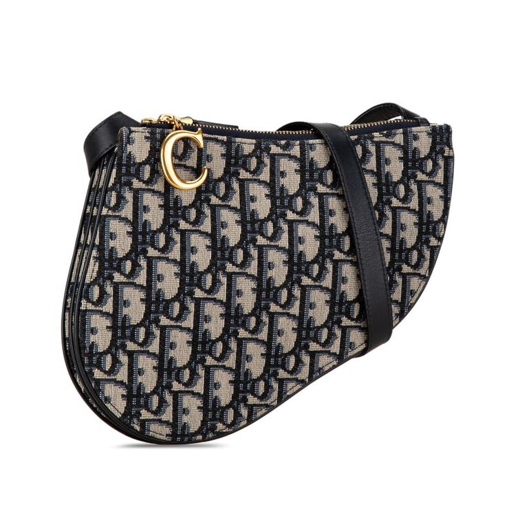 Dior Vintage Dior Saddle Bag Blue