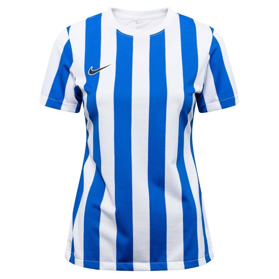 Nike Maillot Dri-FIT Striped Division IV - Blanc/Bleu/Noir Femme