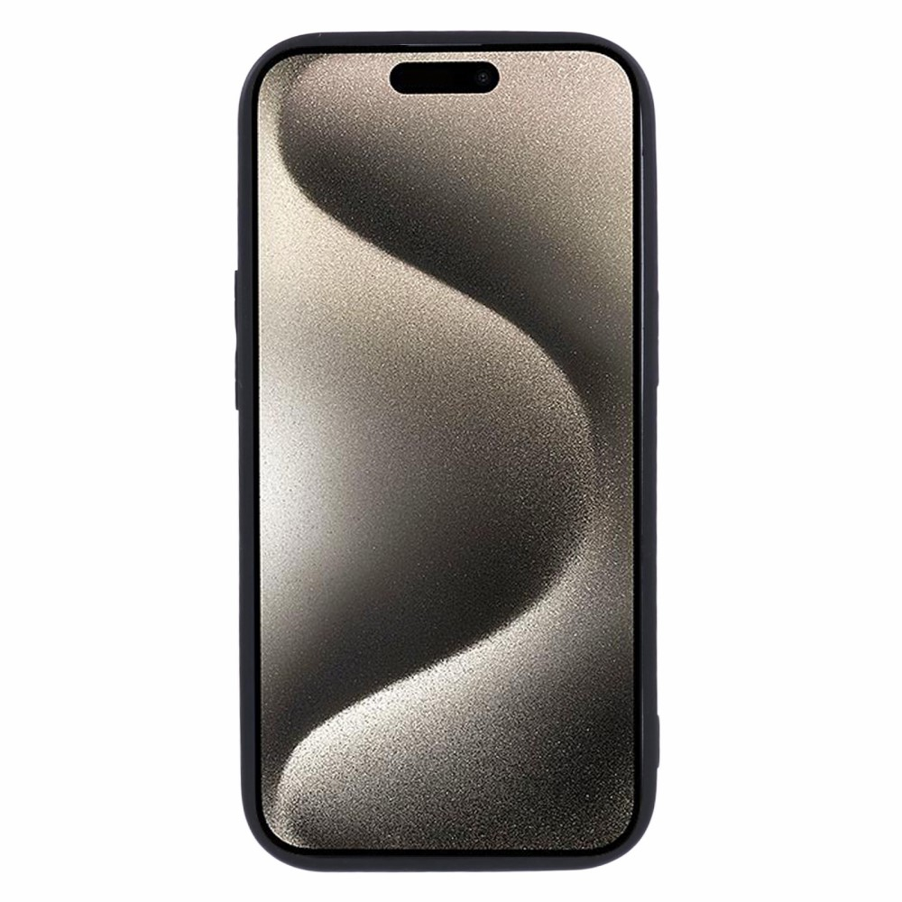 iPhone 15 Hybrid Hülle TPU Bumper mit Acryl Rückseite im Batterie Platine Mainboard Design 2   Kameraschutz - Schwarz