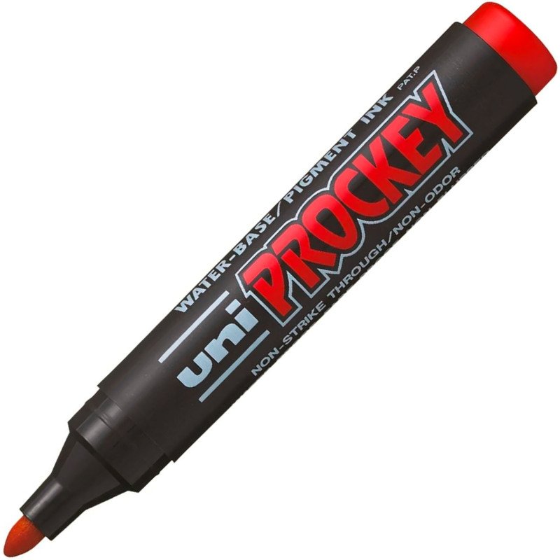 Marqueur permanent Uni Ball Prockey  pointe ogive 1,8 à 2,2 mm couleurs assorties - Pochette de 8