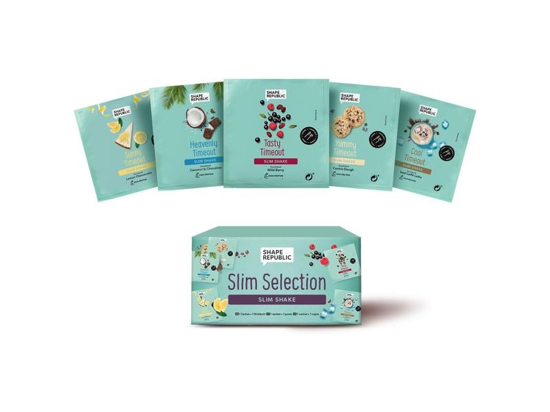 Shape Republic Beauty Slim Shake 5 x 30 g Mahlzeitenersatz mit Süssungsmitteln Probierselektion