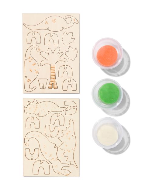 kit de pâte à modeler dinosaure avec 3 couleurs