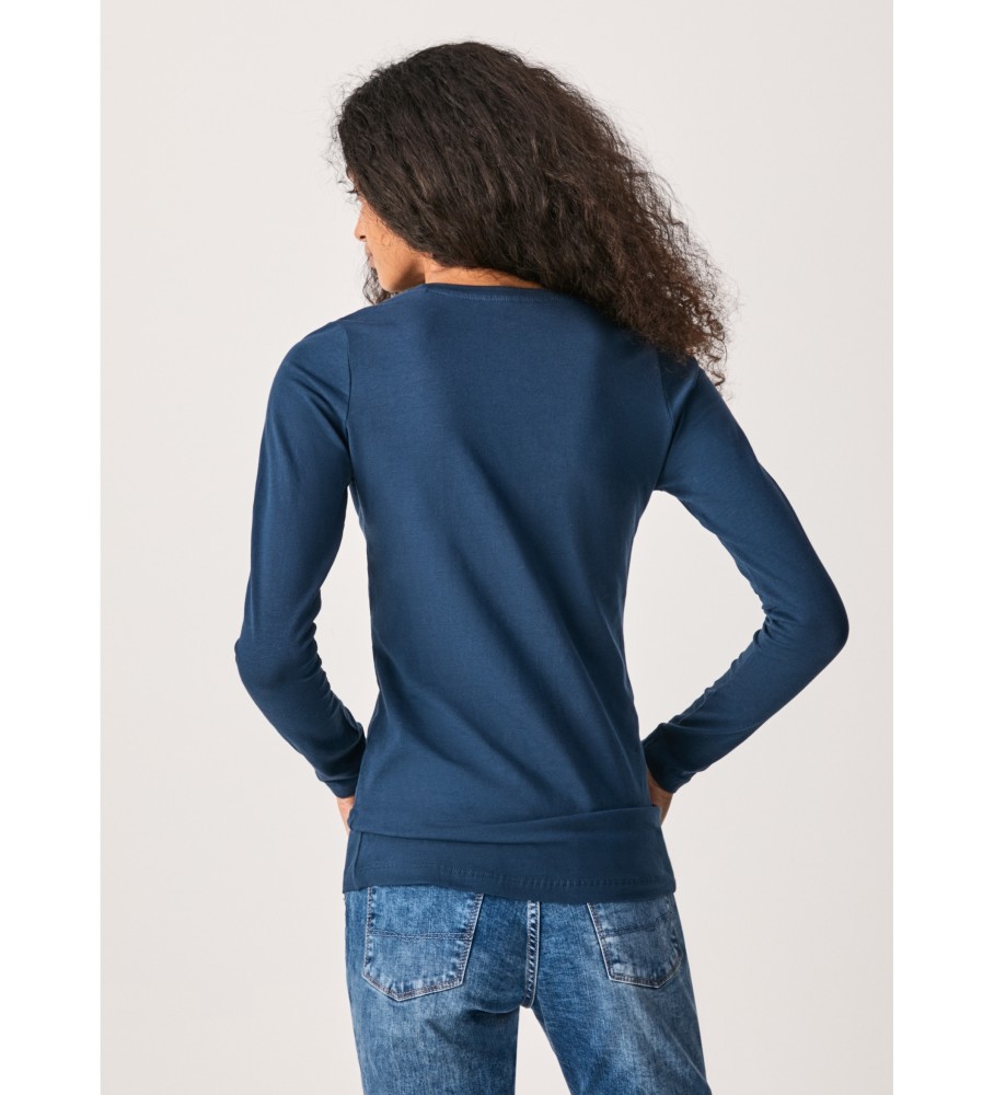 Camiseta Pepe Jeans New Virginia Ls N azul marinho