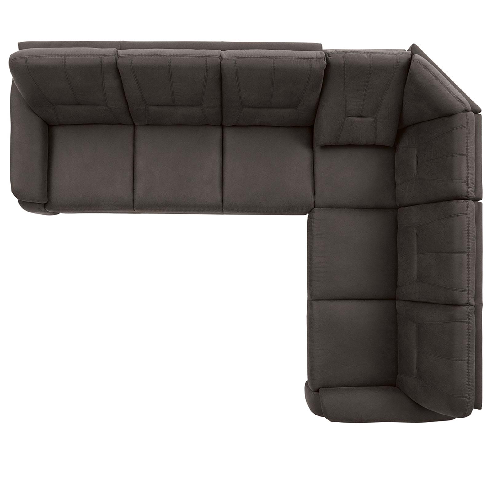 polsterpower Ecksofa - Saddle anthrazit - Basismodell - rechts