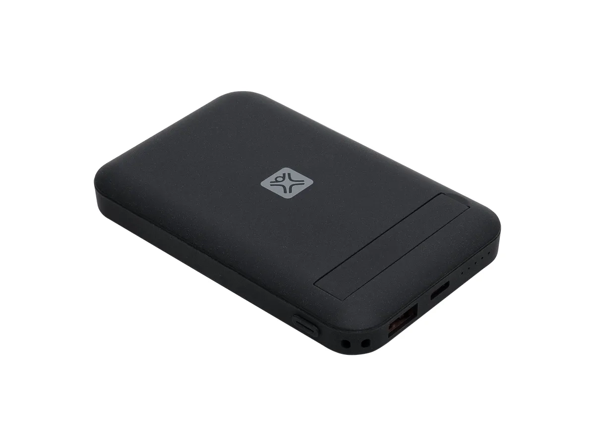 (20W) 10000mAh Magnetische MagSafe Powerbank USB C  / USB A Power Delivery Ladegerät   Kickstand (XWH-PMS-13) - Schwarz