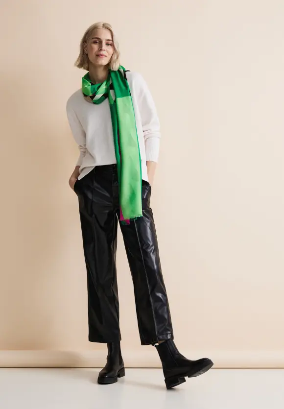 Print Longschal - fresh spring green