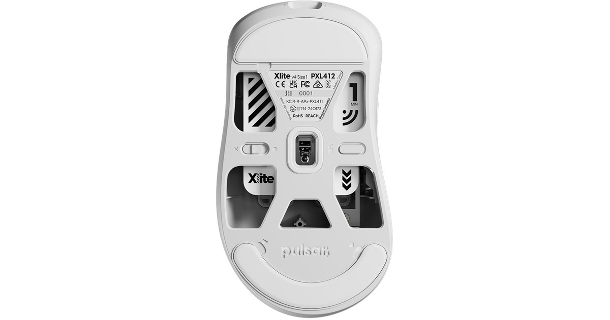 PulsarXlite v4 Mini Gaming Mouse  (Wit, 32000 DPI)