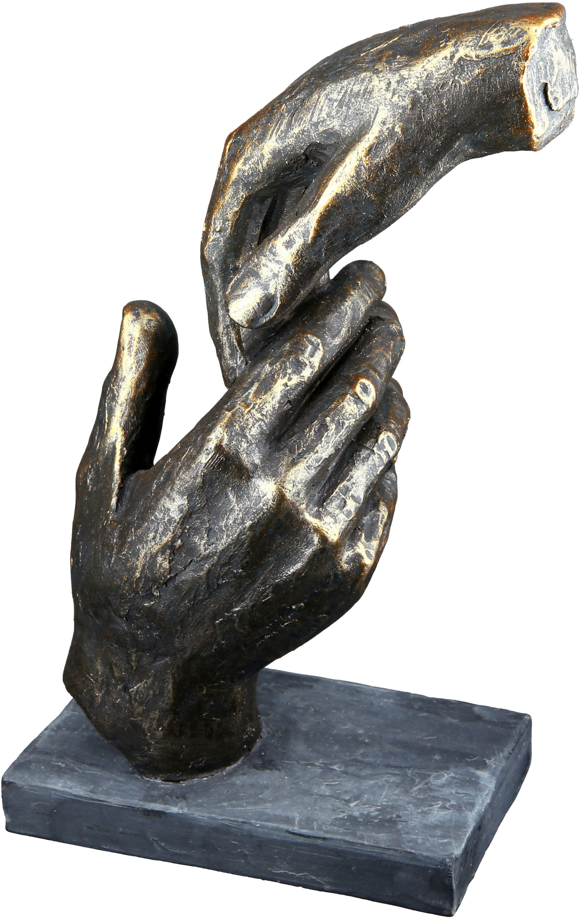 Casablanca by Gilde Dekofigur »Skulptur Two hands, bronzefarben« braun