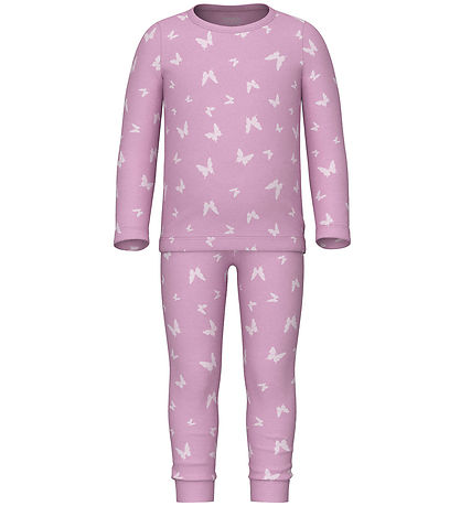 Name It Schlafanzug - Noos - Rib - NmfNightset - Pink Lavender