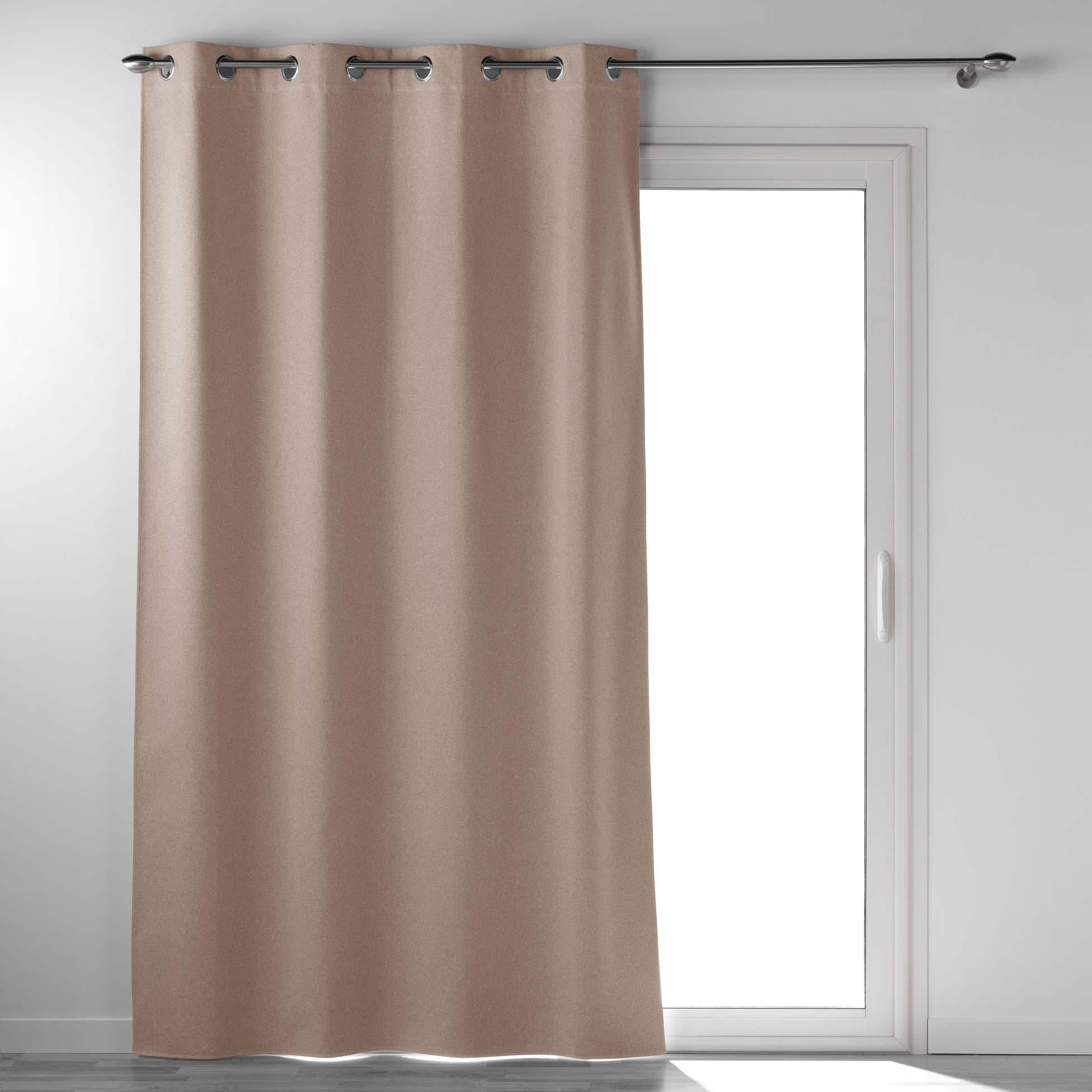 RIDEAU OEILLETS 135X260CM OCCULTANT OCCULTISS NOISETTE