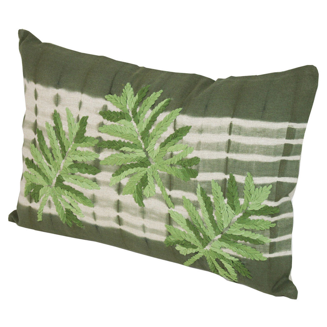 En Fil d'Indienne Housse de coussin Tropical lin mélangé fumé - 35x50 cm