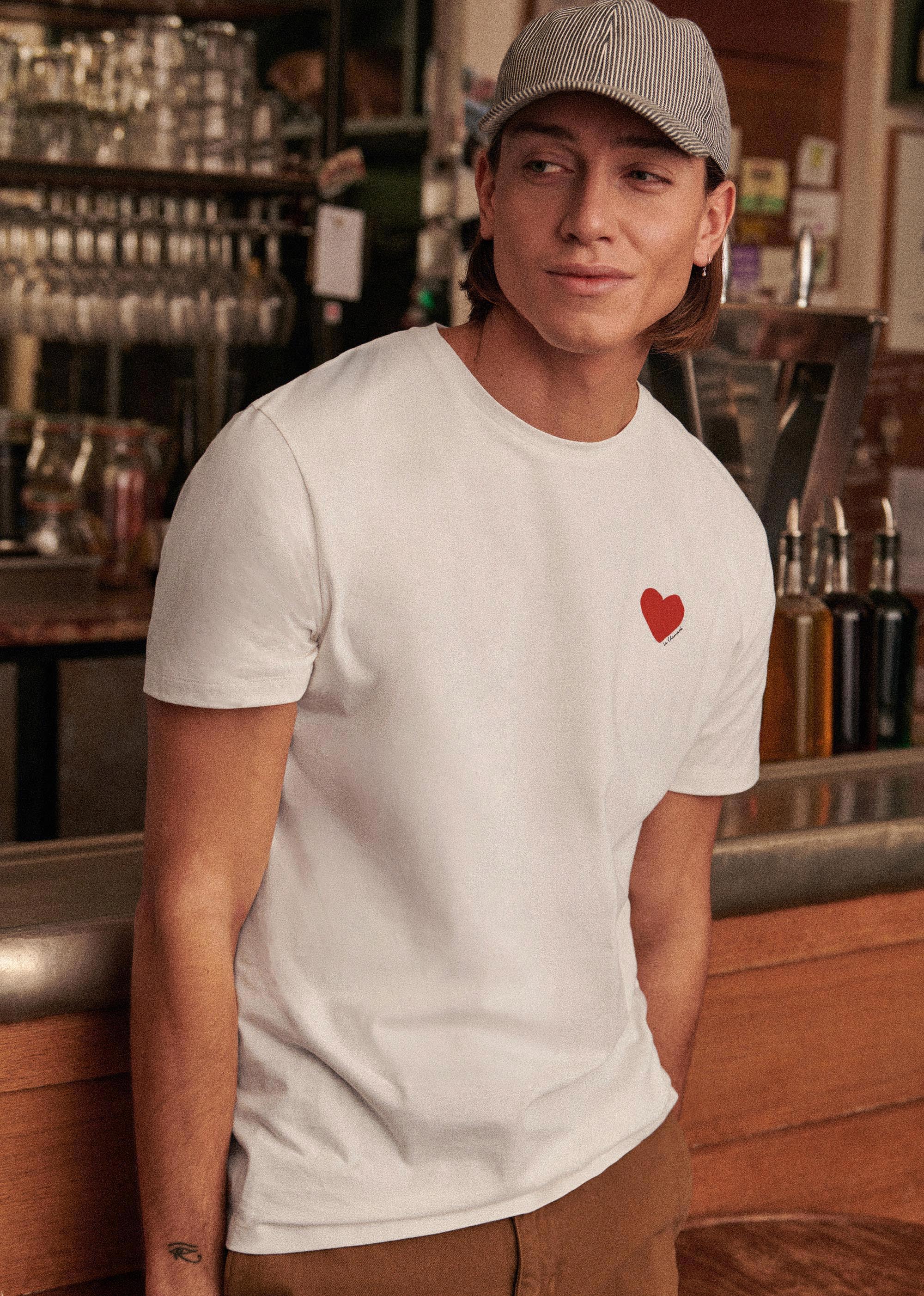 T-Shirt Coeur Chamade - Écru - POUR LUI 5906558